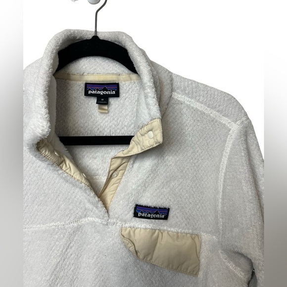 Patagonia Women's Medium Re-Tool Snap-T Pullover Jacket Fleece White M - Picture 5 of 7